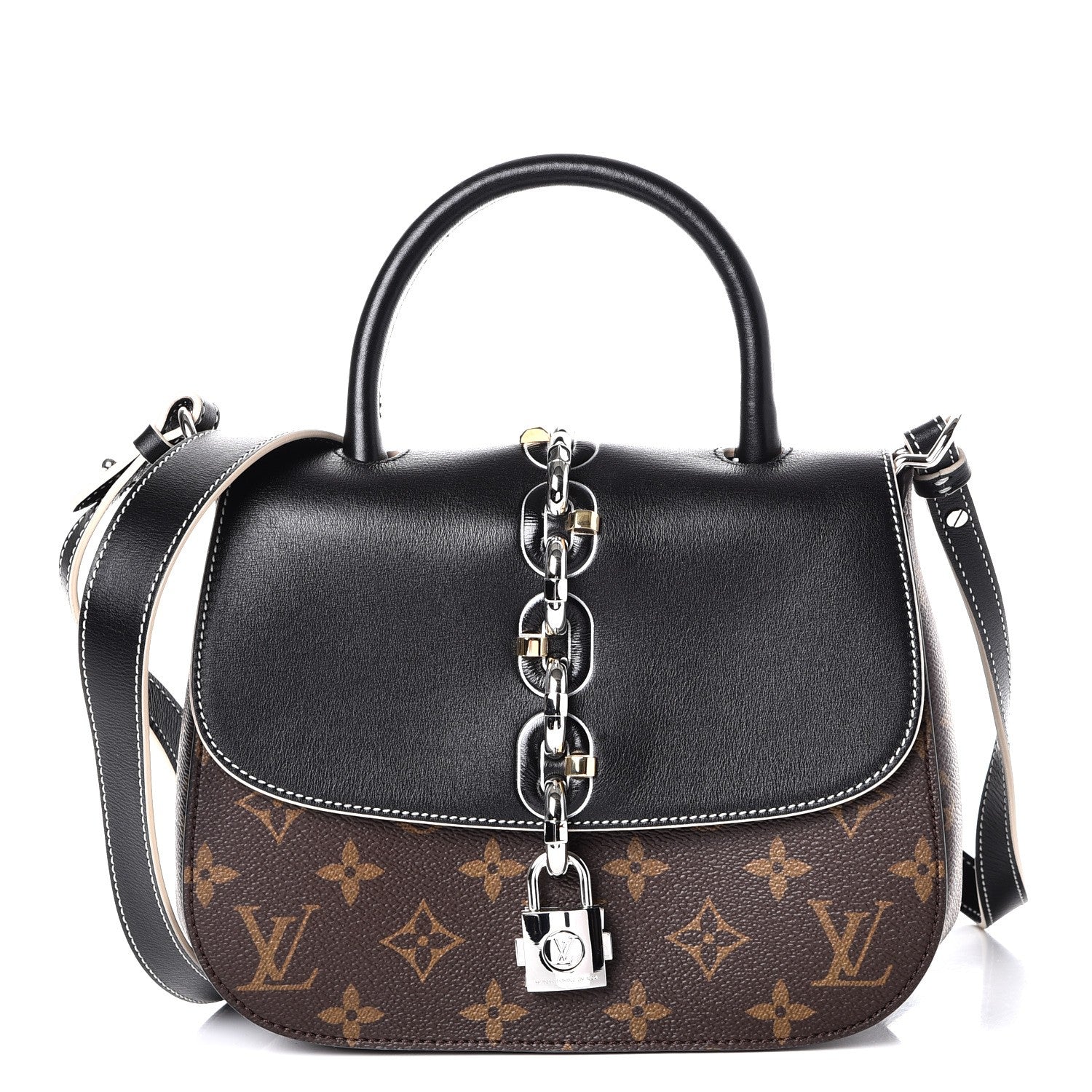 Louis Vuitton Calfskin Monogram Chain It Bag PM Black 1 of 8