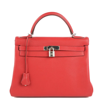 Hermes Togo Kelly Retourne 32 Rouge Casaque 1 of 24
