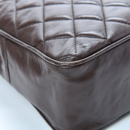 Chanel Lambskin Quilted Large Camera Case Brown 12 of 28