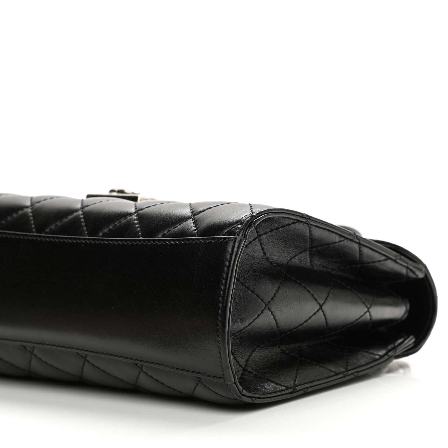 Calfskin Quilted Medium Mad About Quilting Flap Black