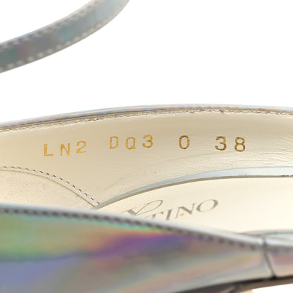 Valentino Garavani Metallic Tan-Go 55/155mm Platform Pumps 38 Silver 7 of 9