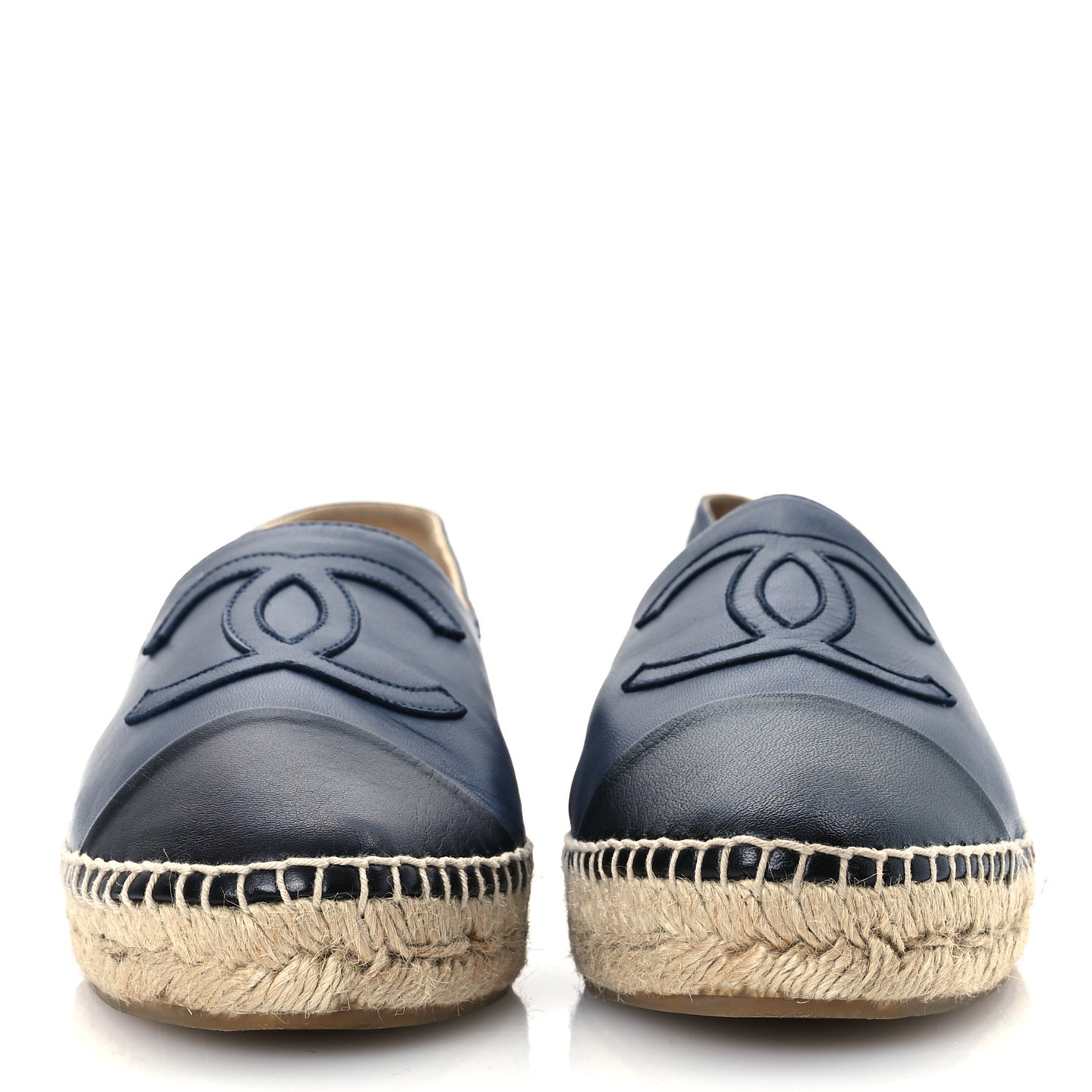 Lambskin CC Espadrilles 41 Navy Black