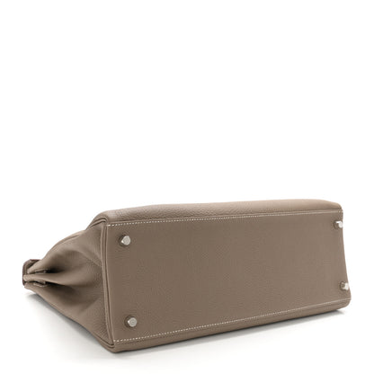 Hermes Togo Kelly Retourne 35 Etoupe 4 of 12