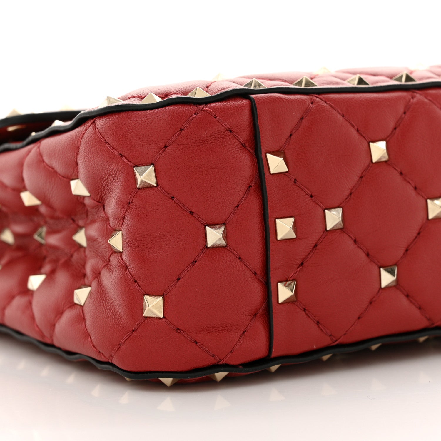 Valentino Garavani Nappa Medium Rockstud Spike Shoulder Bag Rosso Valentino 8 of 9