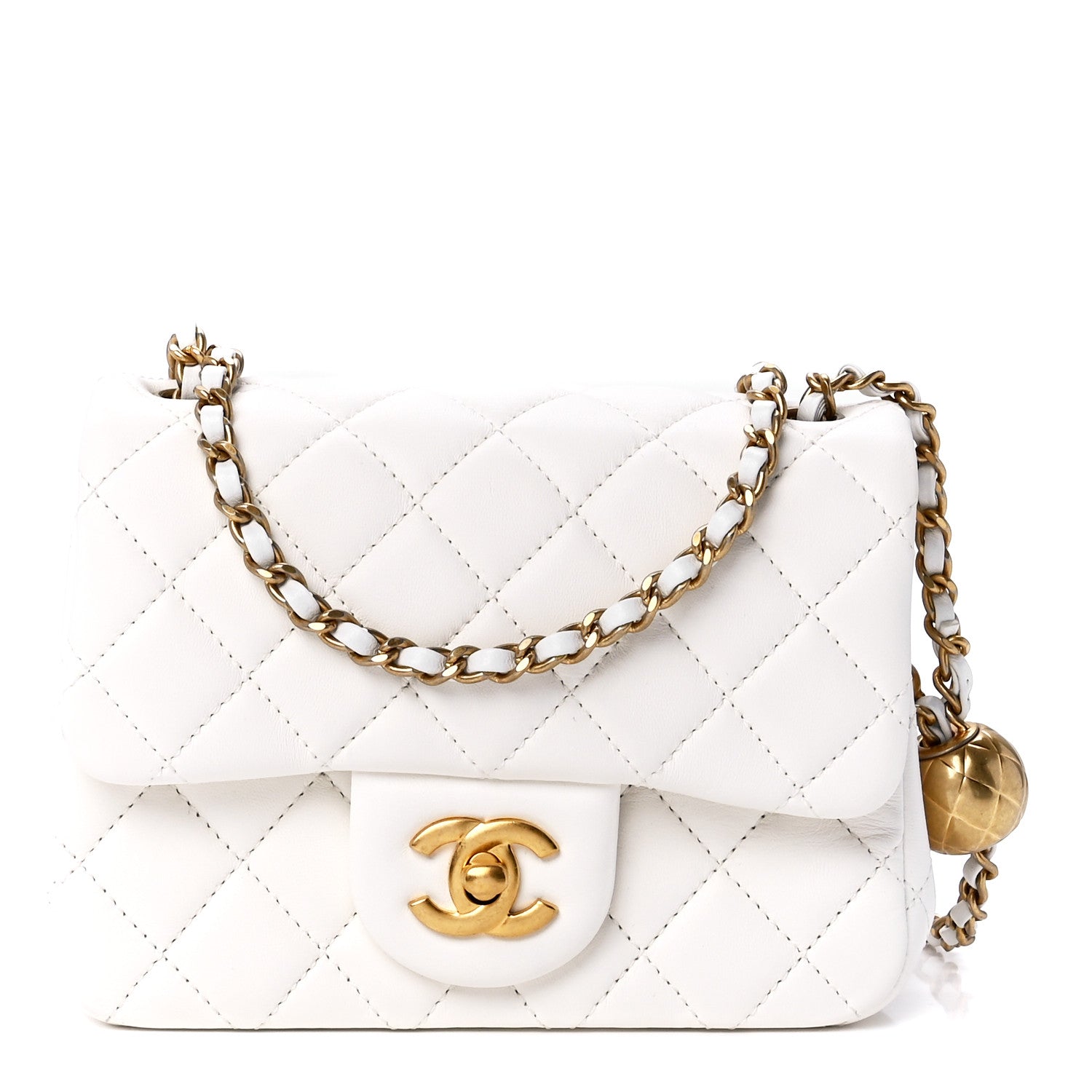 Chanel Lambskin Quilted Mini Pearl Crush Flap White 1 of 13