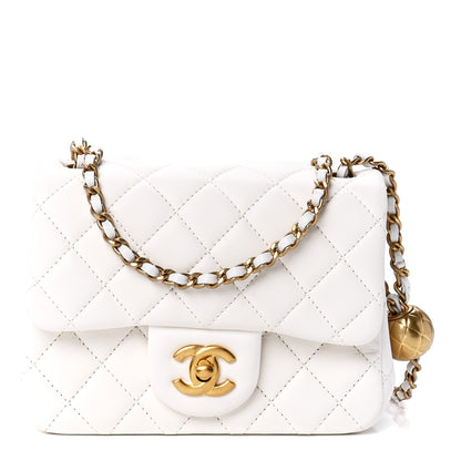 Chanel Lambskin Quilted Mini Pearl Crush Flap White 1 of 13