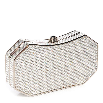 Judith Leiber Crystal Minaudière Clutch Silver 3 of 7