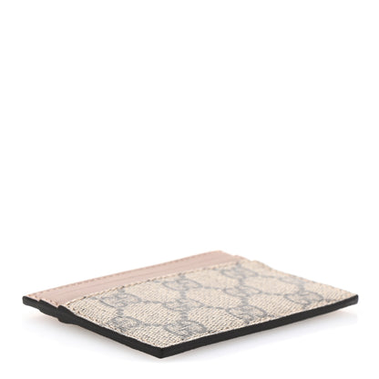 Gucci GG Supreme Monogram Calfskin Card Holder Beige Ebony Cuir 4 of 6