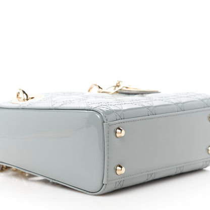 Christian Dior Patent Cannage Mini Lady Dior Grey Stone 9 of 10