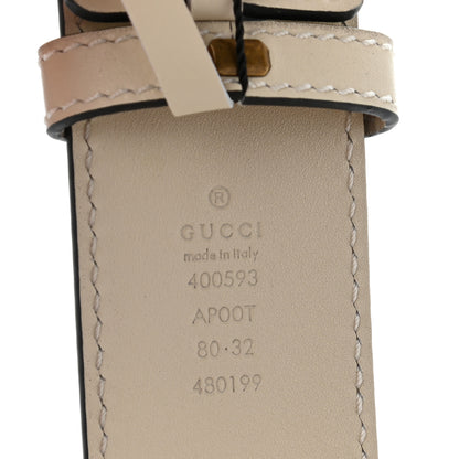 Gucci Calfskin Double G 40mm Belt 80 32 Mystic White 5 of 5