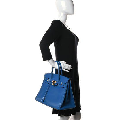 Hermes Courchevel Birkin 35 Bleu France 2 of 66