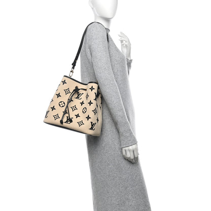 Louis Vuitton Cotton Monogram Embroidered Neonoe MM Beige Black 2 of 11