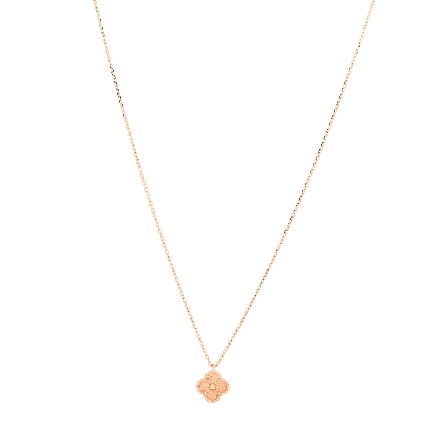 18K Rose Gold Sweet Alhambra Pendant Necklace