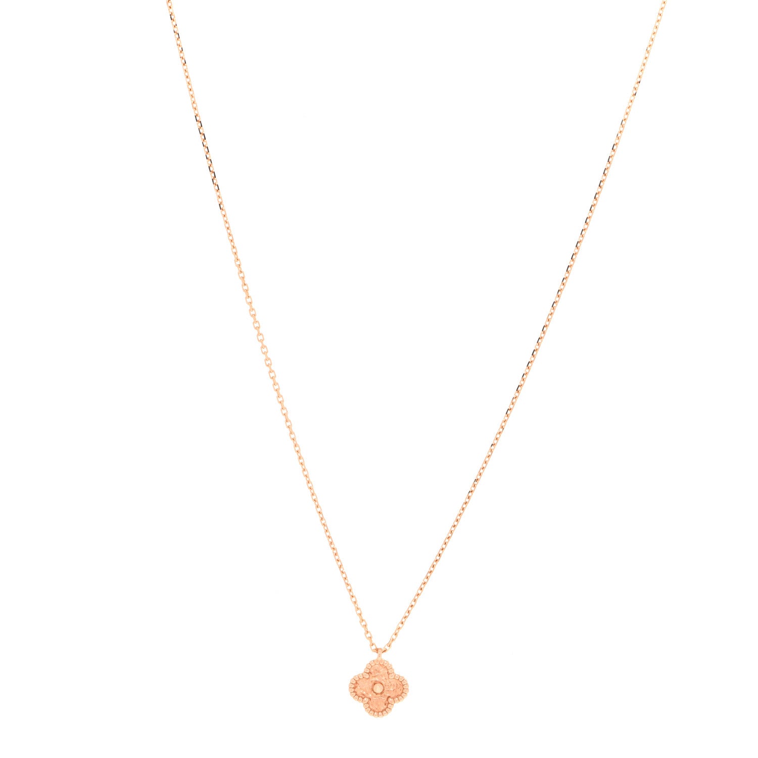 Van Cleef & Arpels 18K Rose Gold Sweet Alhambra Pendant Necklace 1 of 6