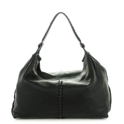 Bottega Veneta Washed Cervo Shoulder Bag Nero Black 1 of 8