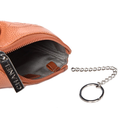 Chanel Caviar Timeless CC Key Holder Orange 7 of 7