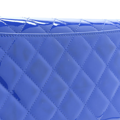 Chanel Patent Calfskin Quilted Boy Wallet on Removable Chain Blue 15 of 16
