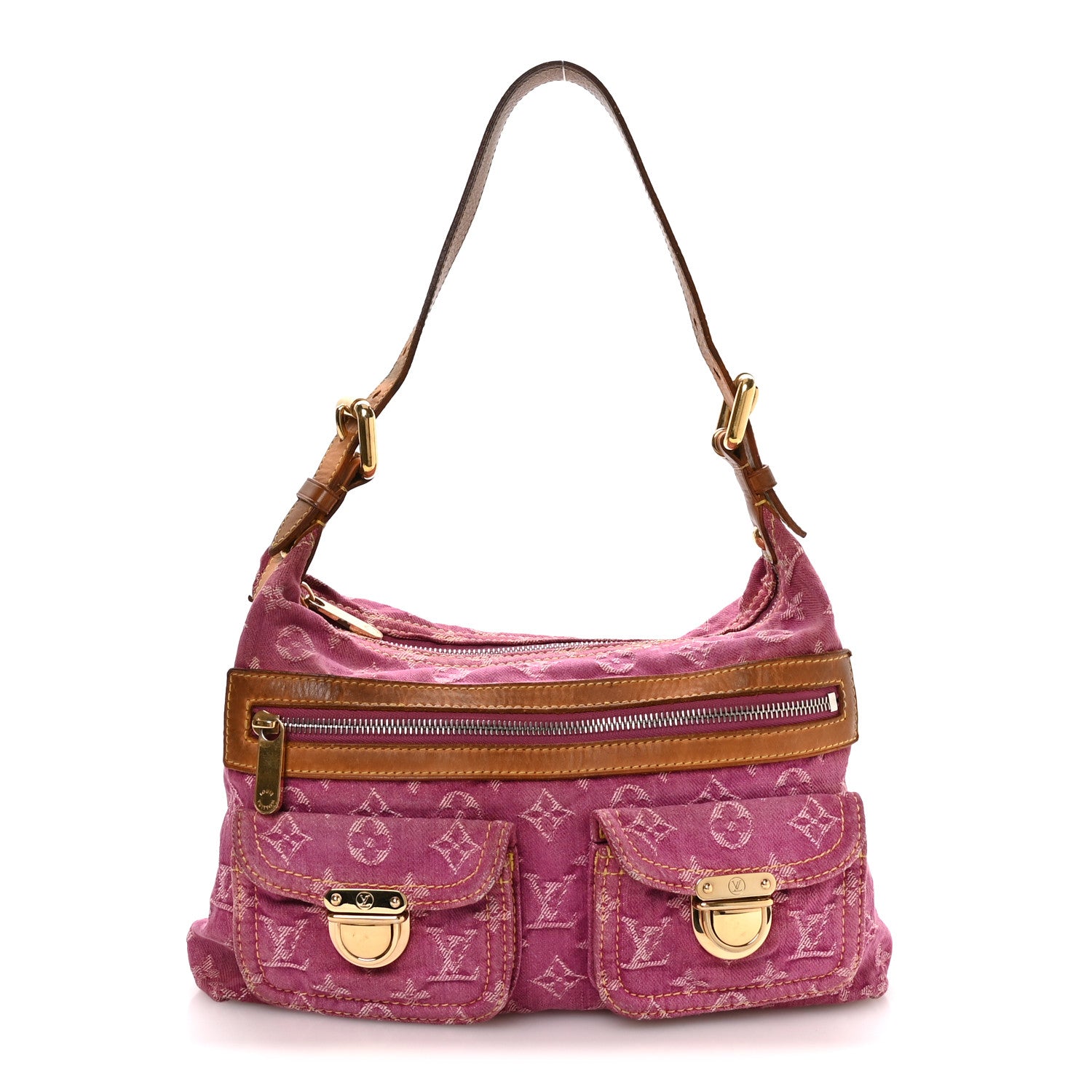 Louis Vuitton Denim Baggy PM Fuchsia 1 of 8