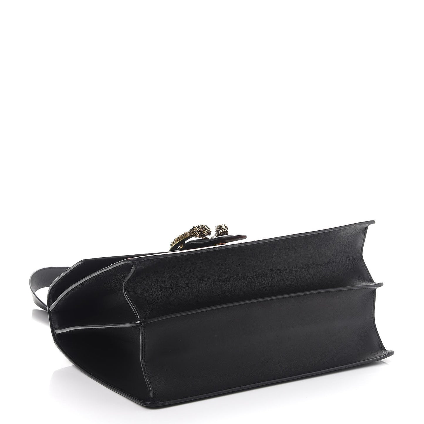 Calfskin Bamboo Web Large Dionysus Top Handle Bag Black Bright Evergreen Hibiscus Red