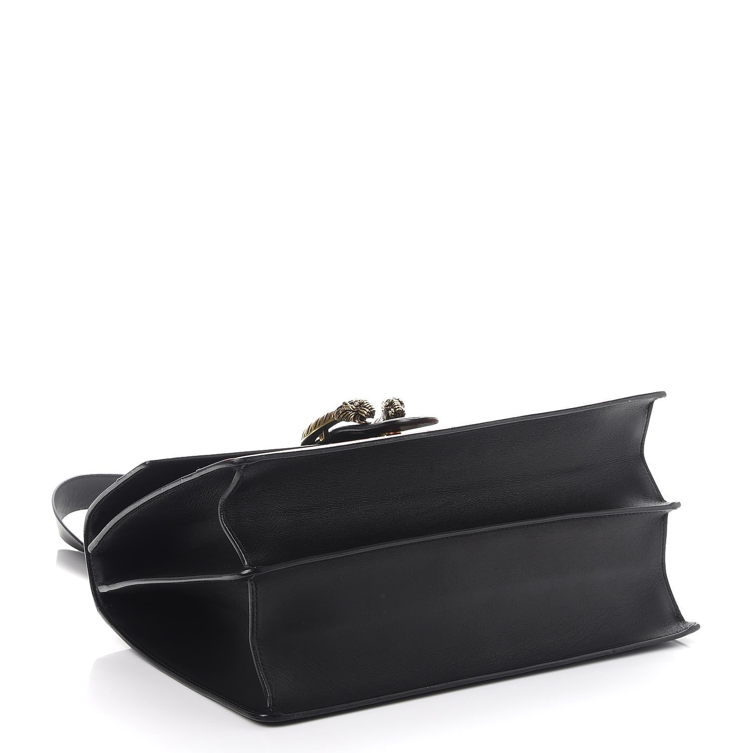 Gucci Calfskin Bamboo Web Large Dionysus Top Handle Bag Black Bright Evergreen Hibiscus Red 5 of 15
