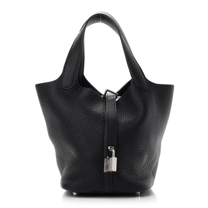 Hermes Taurillon Clemence Picotin Lock 18 PM Black 1 of 9
