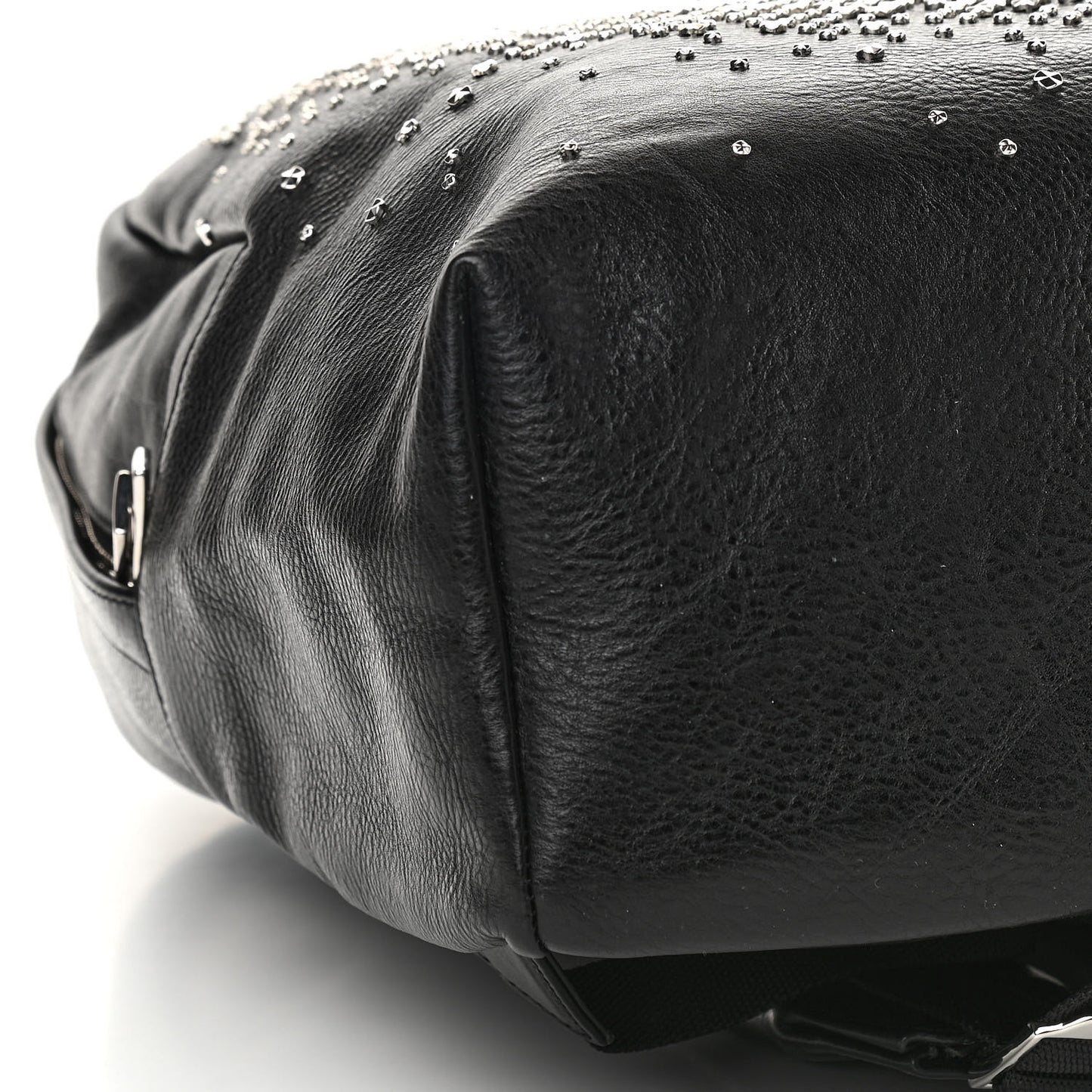 Calfskin Studded Skull Backpack Black