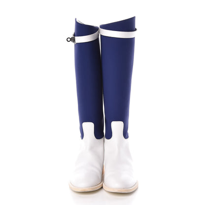 Hermes Toile Calfskin Kelly Jumping Boots 37 2 of 9