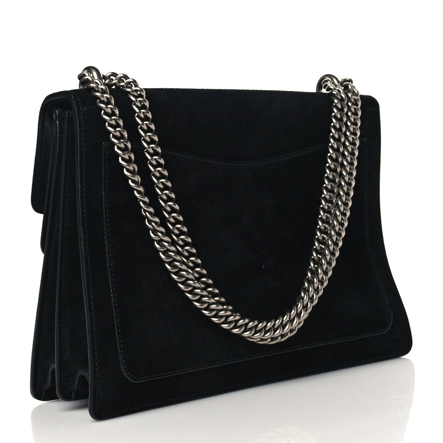 Suede Medium Dionysus Shoulder Bag Black