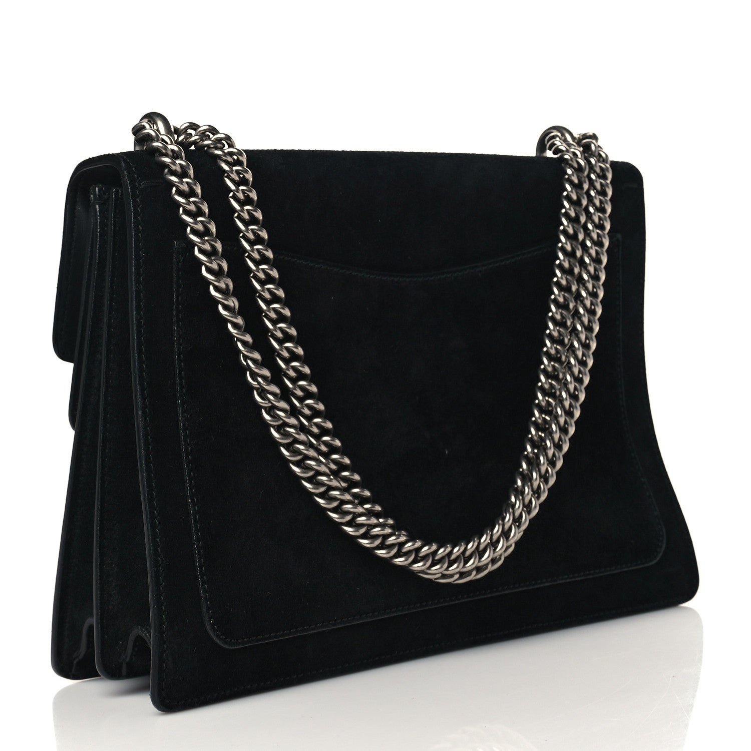 Gucci Suede Medium Dionysus Shoulder Bag Black 3 of 8