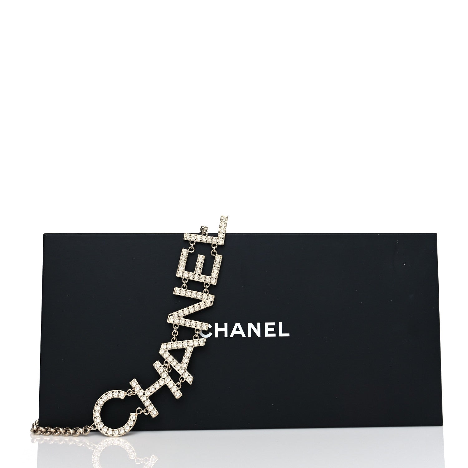 Chanel Crystal Chanel Logo Belt Gold 5 of 5