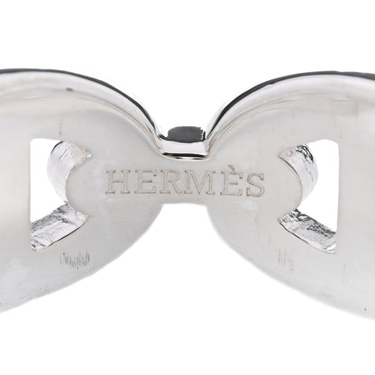 Hermes Sterling Silver PM Chaine d'Ancre Enchainee Band Ring 52 6 4 of 8