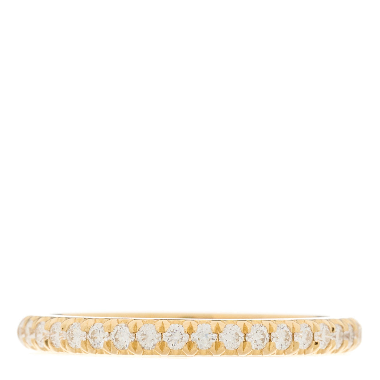 18K Yellow Gold Diamond Soleste Half Eternity Band Ring 47 4