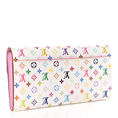 Louis Vuitton Monogram Multicolor Sarah Wallet NM White Litchi 3 of 7