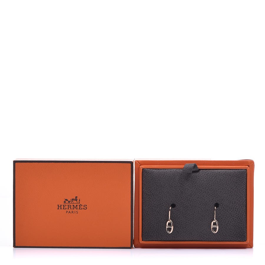18K Rose Gold Ronde Chaine d'Ancre Drop Earrings