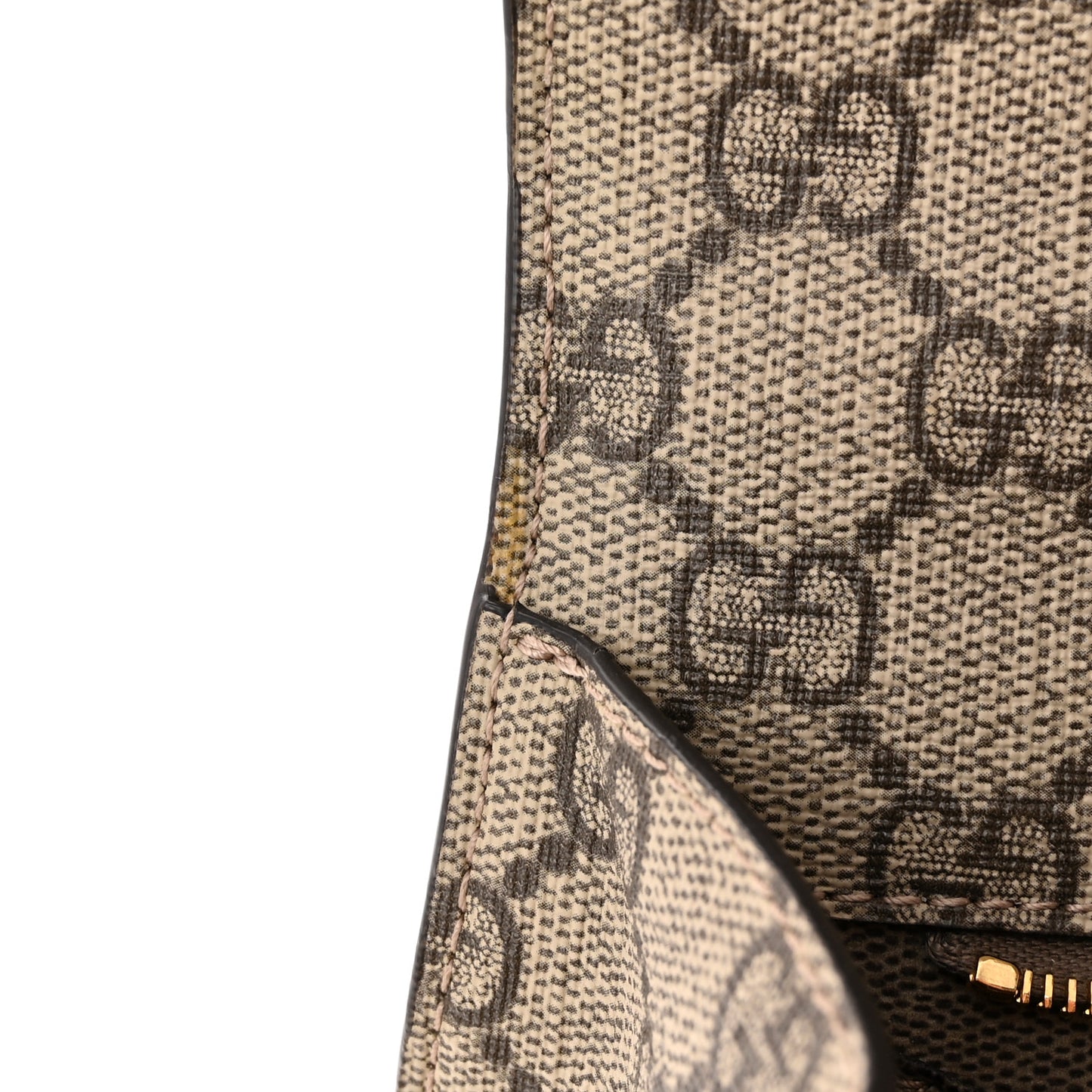 X GUCCI GG Supreme Monogram Small Hourglass Top Handle Bag Beige Ebony