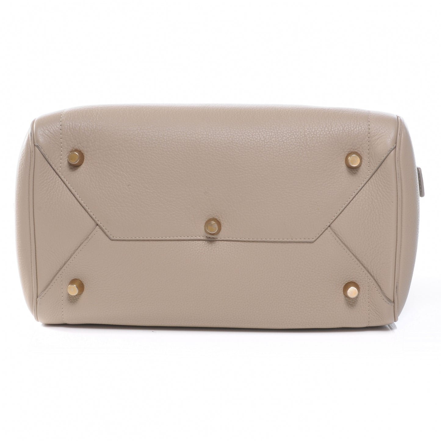 Drummed Leather Asymmetrical Satchel Dune