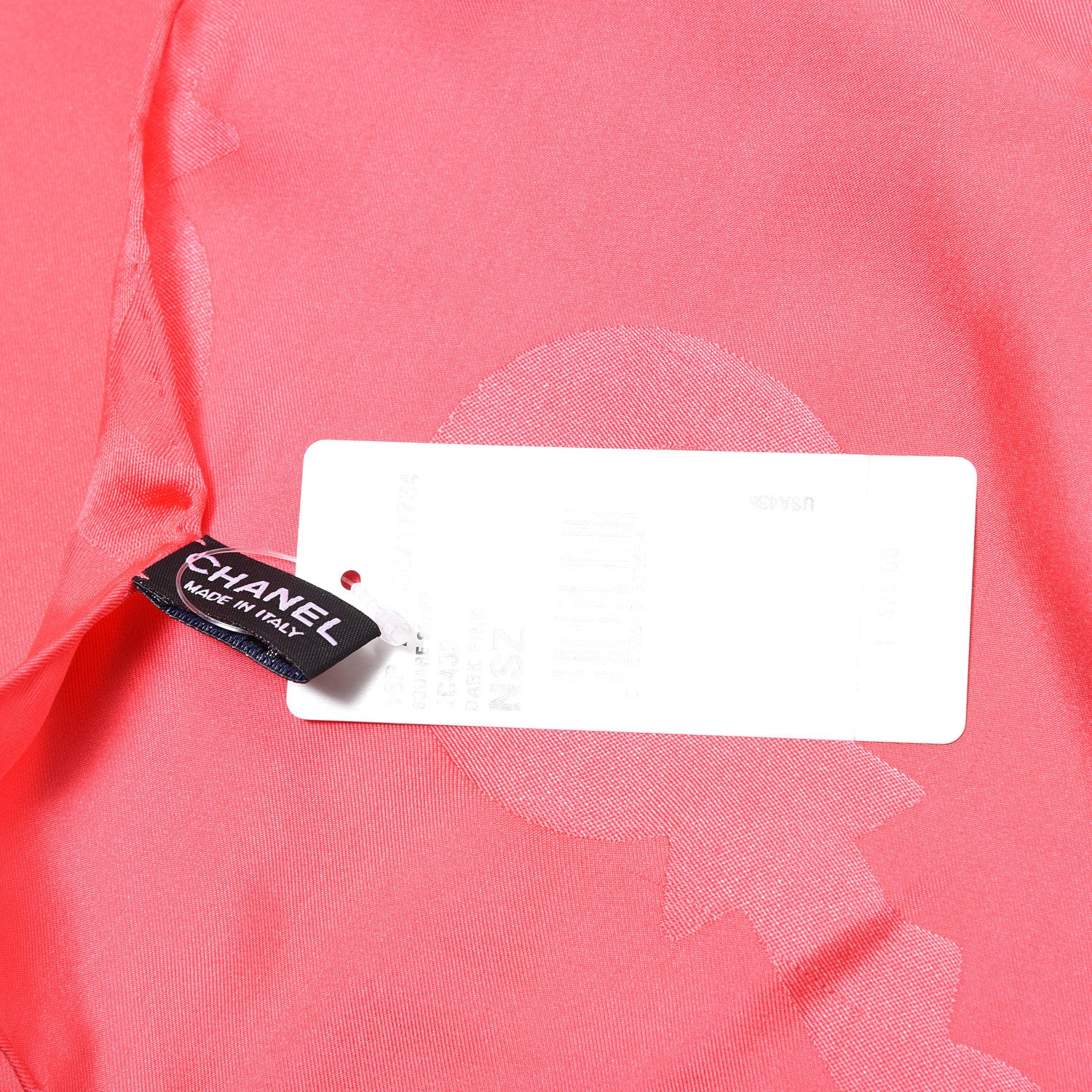 Chanel Silk CC Lock Square Scarf Dark Pink 6 of 6