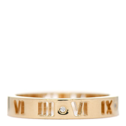 Tiffany 18K Yellow Gold Diamond Atlas Pierced Ring 55 7.25 3 of 5