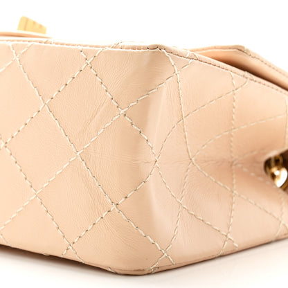 Chanel Aged Calfskin Quilted 2.55 Reissue Mini Flap Beige 10 of 11
