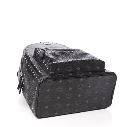 MCM Visetos Studded Small Stark Backpack Black 3 of 9