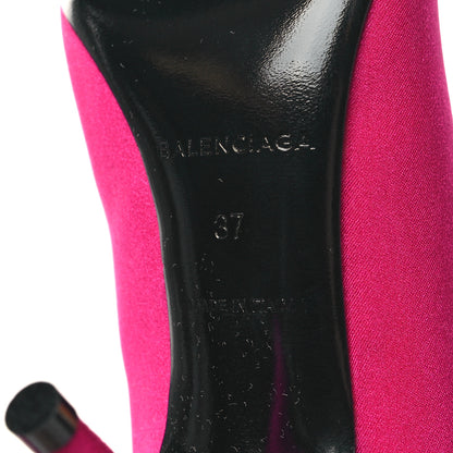 Balenciaga Matte Spandex Extreme Pointed Toe Knife 80mm Ankle Boots 37 Fluo Pink 6 of 7
