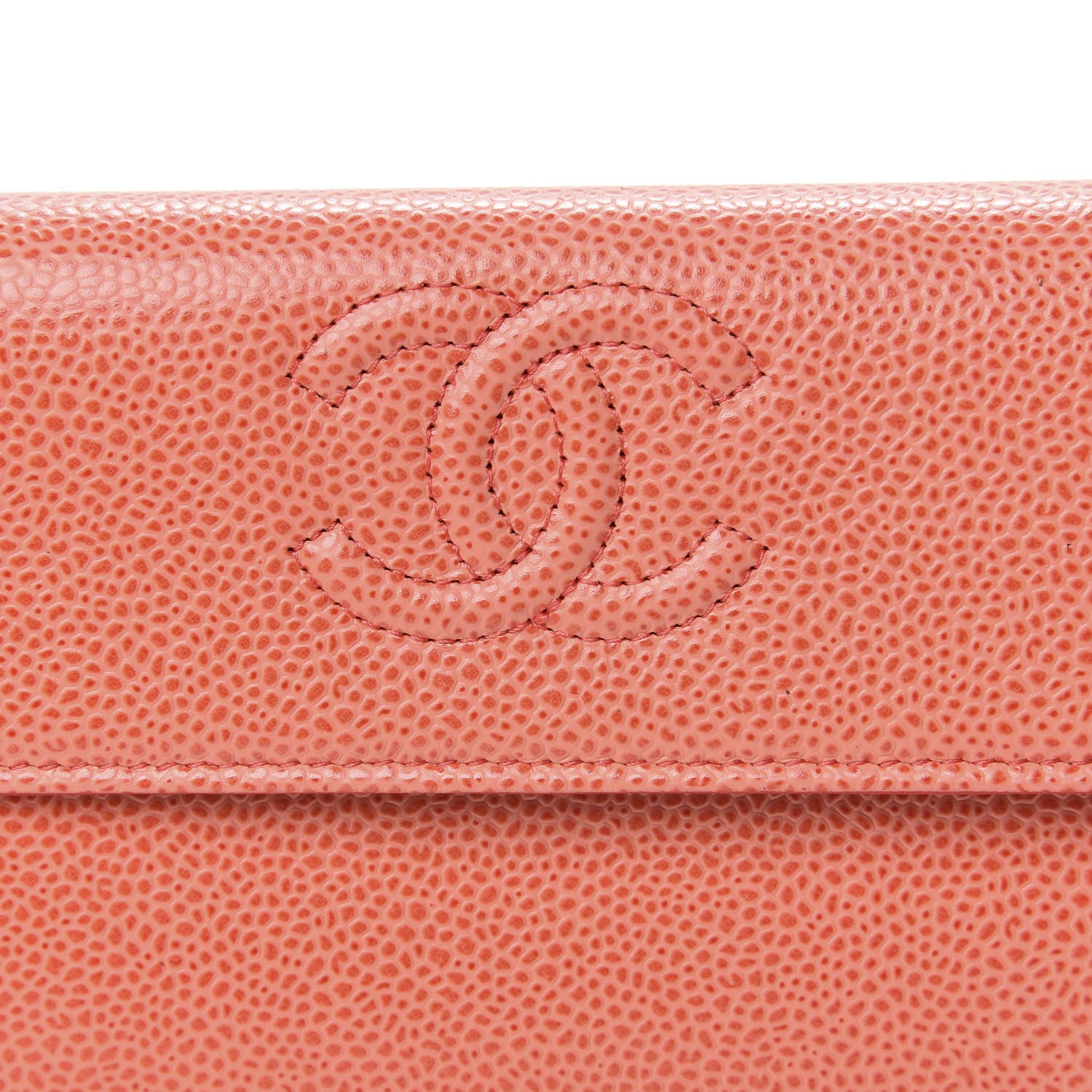 Chanel Caviar Timeless CC Large Gusset Flap Wallet Orange 10 of 11