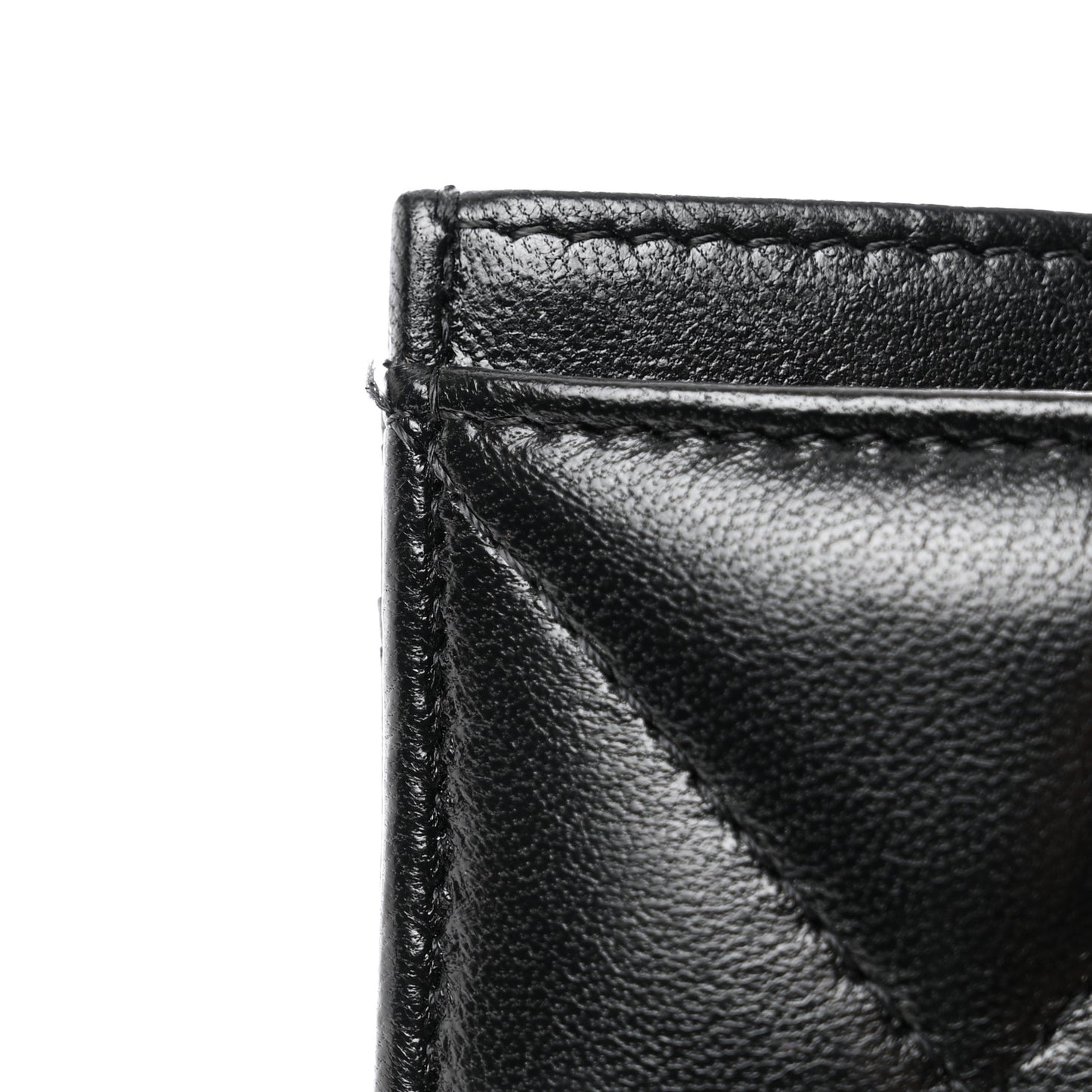 Lambskin Quilted Chanel 19 Card Holder Black