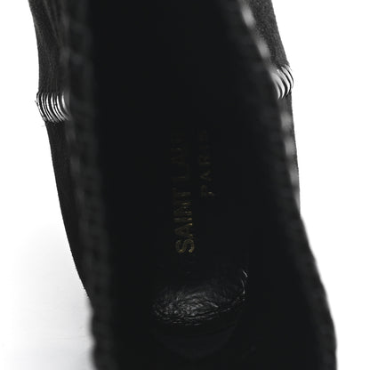 Saint Laurent Suede Calfskin Niki 105 Wedge Booties 39.5 Black 8 of 10