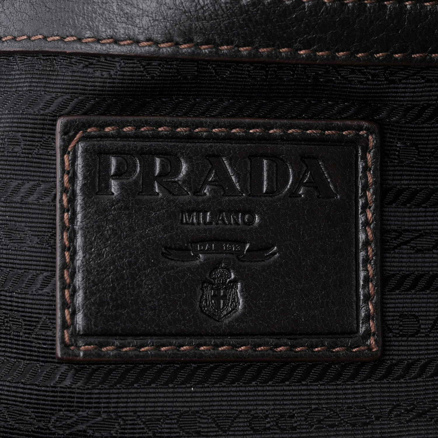 Prada Cervo Animalier Shoulder Bag Black 6 of 10