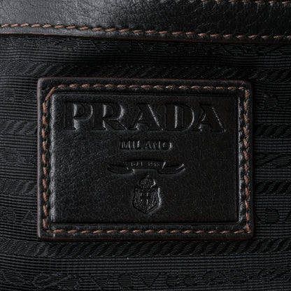 Prada Cervo Animalier Shoulder Bag Black 6 of 10