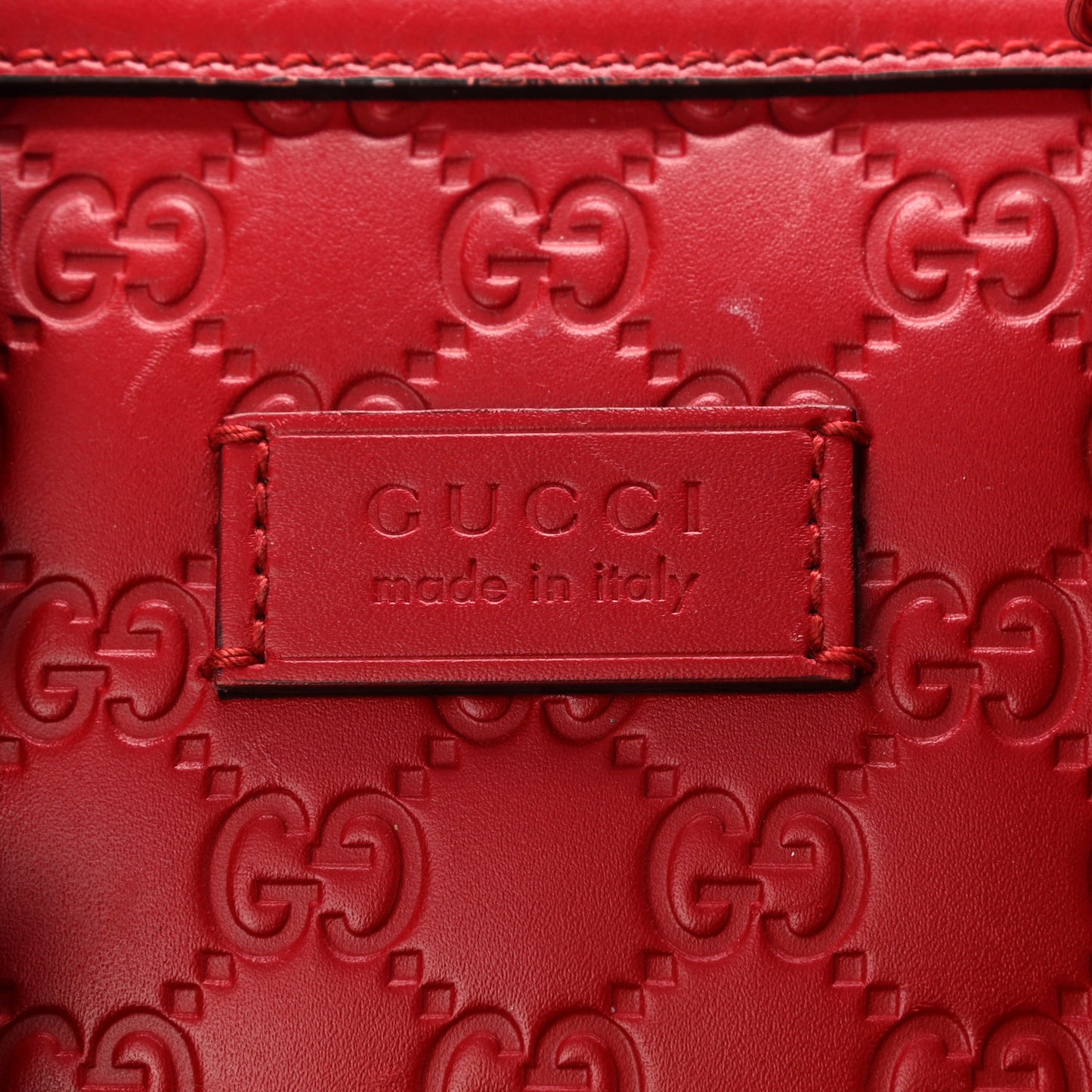 Guccissima Signature Large Duffle Hibiscus Red