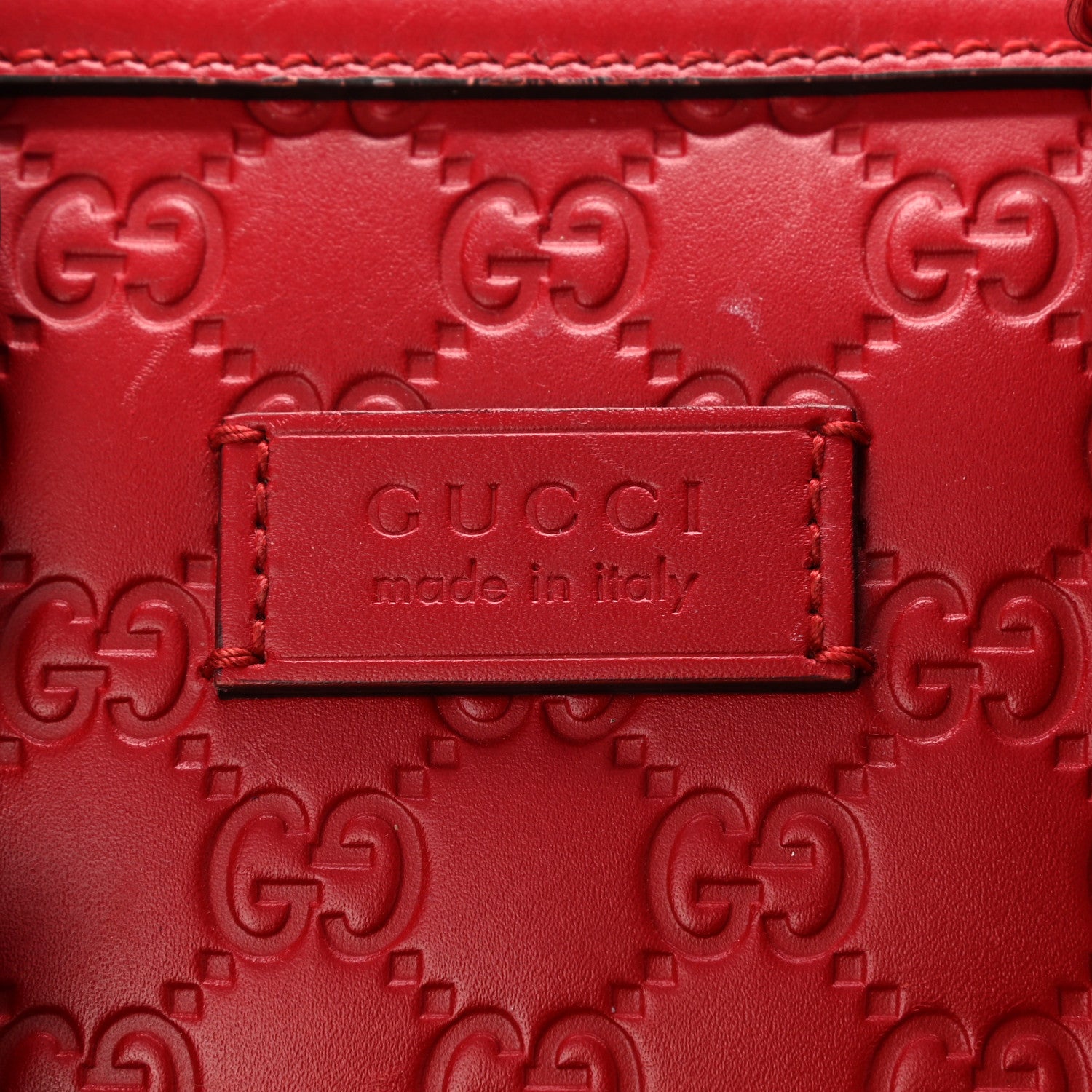 Gucci Guccissima Signature Large Duffle Hibiscus Red 6 of 10