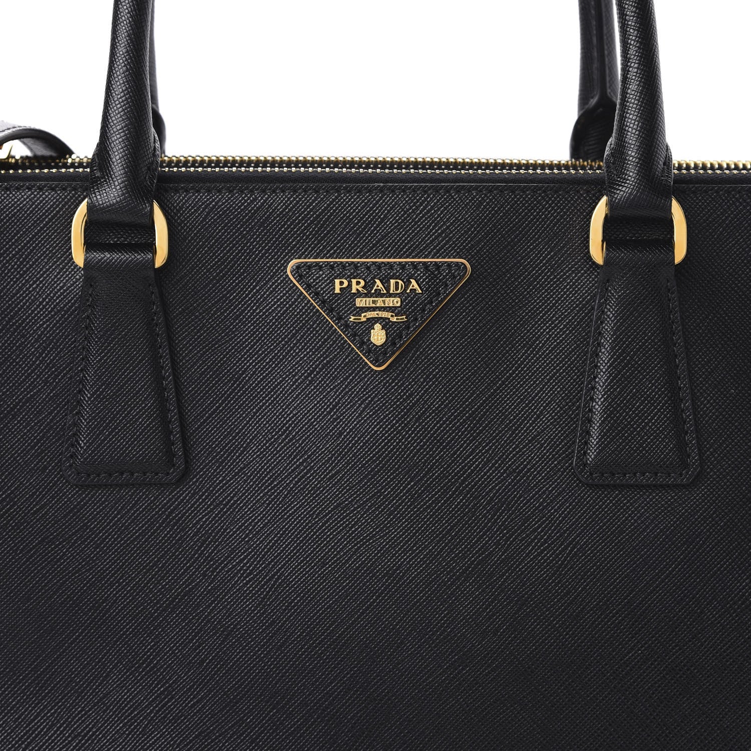 Prada Saffiano Medium Galleria Double Zip Tote Black 9 of 9