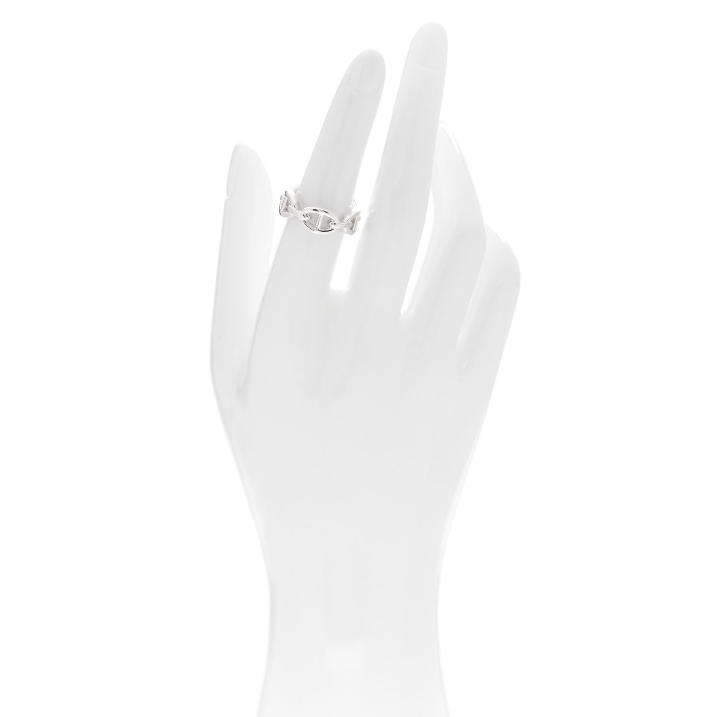 Sterling Silver PM Chaine d'Ancre Enchainee Band Ring 52 6